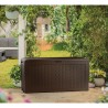 Rattan tuinbank met wielen opbergbox Samoa Keter Aanbod