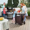Mobiele BBQ-opbergkast met stalen bovenblad Unity Keter K253041 Voorraad