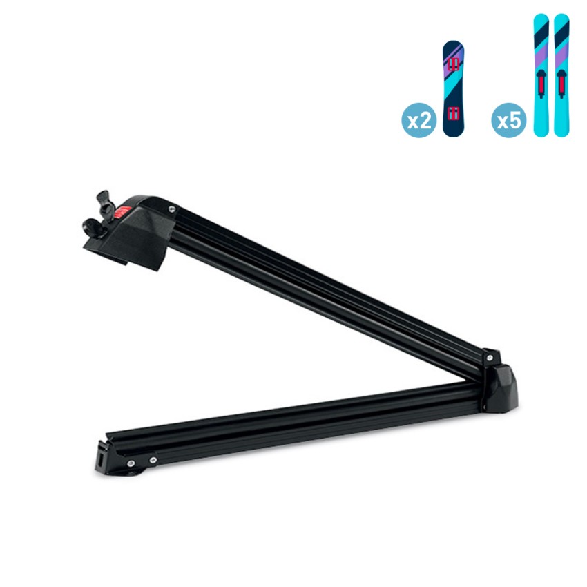 Universele skidrager dakdragers voor 5 paar ski's of 2 snowboards Aluski 5 Aanbieding Universele skidrager dakdragers voor 5 paar ski's of 2 snowboards Aluski 5 Aanbieding