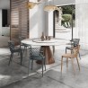 Moderne eetkamerstoel buitenkeuken restaurant tuin stapelbaar Arko Kortingen