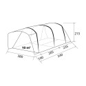 Opblaasbare kampeertent 380x540 Paraiso 5/6 personen Brunner Karakteristieken