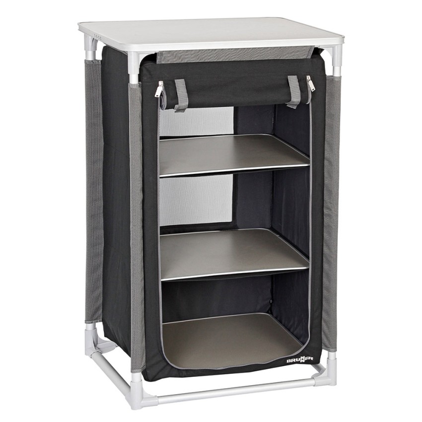 Opvouwbare Campingkast 3 Planken Multifunctioneel Azabache LS Brunner Aanbieding
