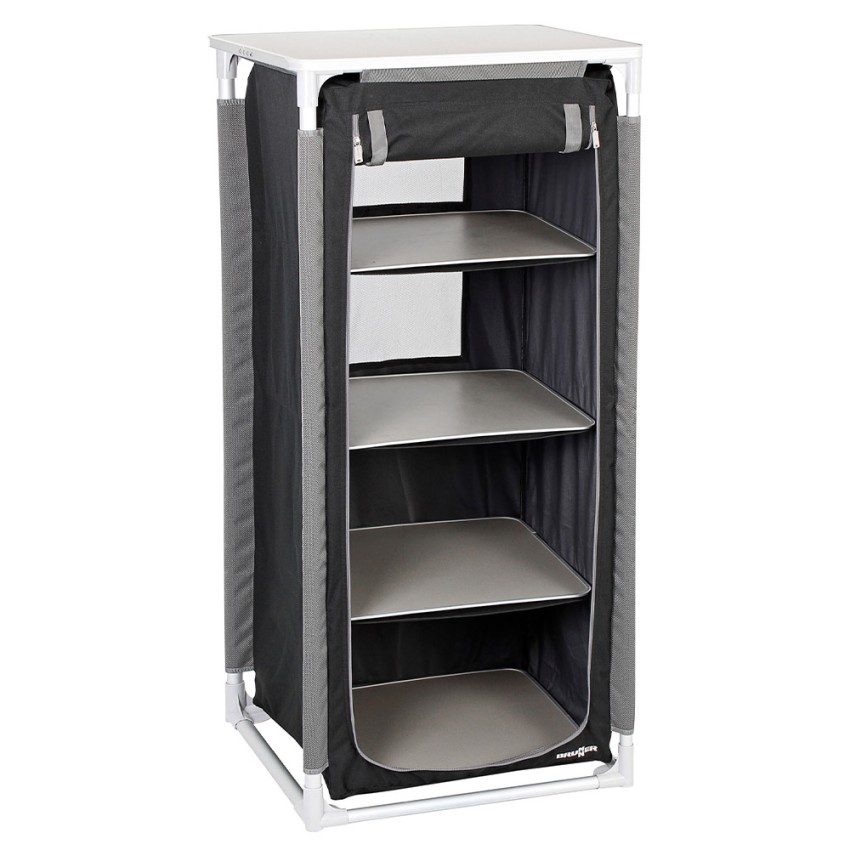 Multifunctionele kast met 4 planken voor kampeertent Azabache HS Brunner Aanbieding Multifunctionele kast met 4 planken voor kampeertent Azabache HS Brunner Aanbieding