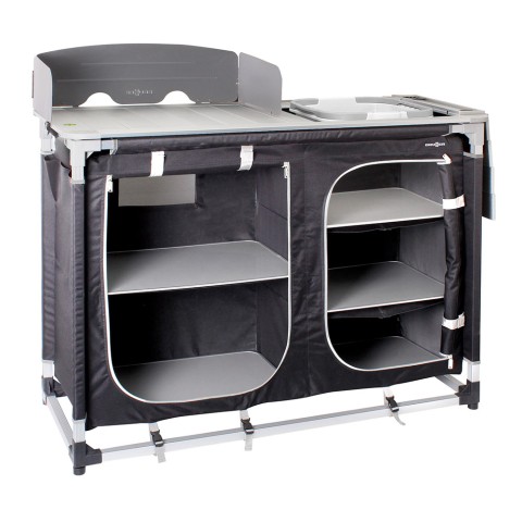 Mobiele campingkeuken met gootsteen en planken Azabache CTW Square HWT Brunner Aanbieding