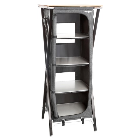 Brunner Mercury Cross HS SQ multifunctionele campingkast 4 vakken houten blad Aanbieding