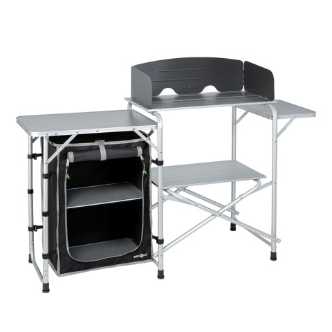Opvouwbare campingkeukenkast aluminium Snack Easy Black Brunner Aanbieding