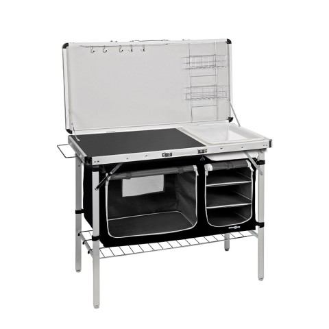 Opvouwbare campingkeukenkast met accessoires Drive In Black Brunner Aanbieding
