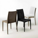 Vierkante zwarte salontafel 90x90 cm met 4 gekleurde stoelen Bistrot Passion Karakteristieken