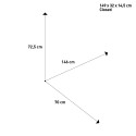 Opvouwbare campingtafel 146x70 Titanium Quadra 6 NG Brunner Model