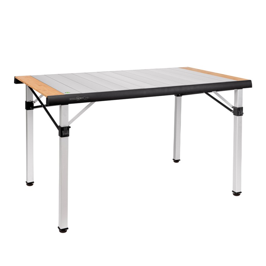 Opvouwbare kampeertafel 120,5x70 aluminium hout Quadra Tropic 4 Brunner Aanbieding Opvouwbare kampeertafel 120,5x70 aluminium hout Quadra Tropic 4 Brunner Aanbieding