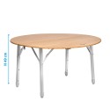 Opvouwbare ronde tafel Ø 90 voor camping en tuin Camperking R Brunner Afmetingen