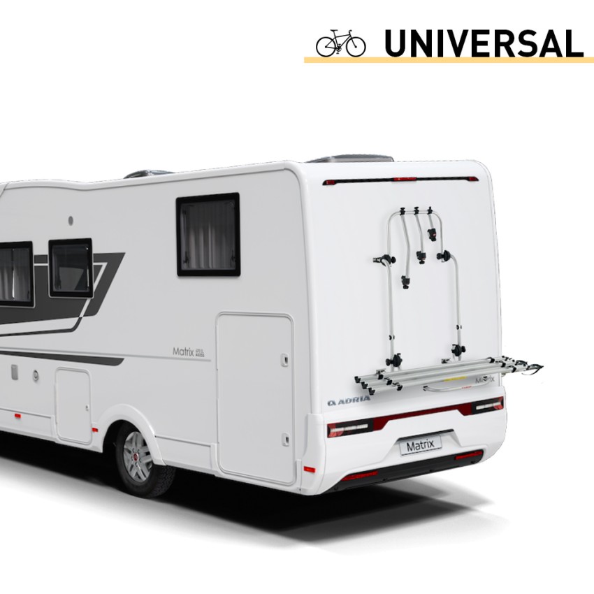 Universeel fietsrek voor 3 fietsen, verstelbaar h47-87cm Bici Ok Camper Aanbieding