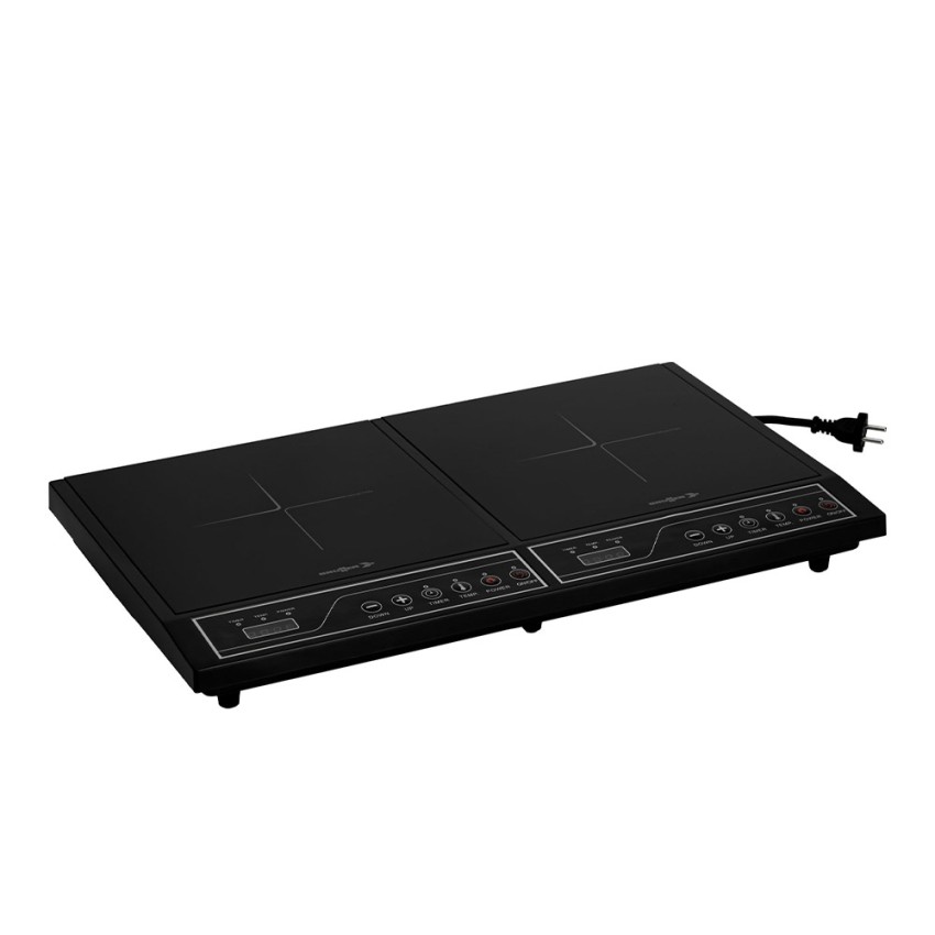 Draagbare inductiekookplaat met 2 kookzones Hot Point Induction Double Aanbieding Draagbare inductiekookplaat met 2 kookzones Hot Point Induction Double Aanbieding