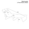 Set van 4 opvouwbare aluminium ligbedden Mauritius 