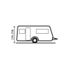 Opblaasbare luifel parasol caravan Skia 300 Aerocamping Brunner Kortingen