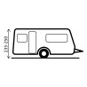 Opblaasbare caravan luifel Skia 400 zonnescherm Aerocamping Brunner Korting