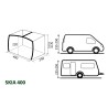 Opblaasbare caravan luifel Skia 400 zonnescherm Aerocamping Brunner Kortingen