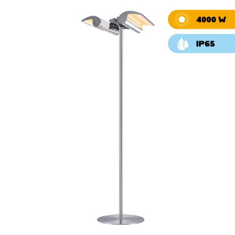 Staande terrasverwarmer met 2 infraroodlampen voor buiten Heat Aanbieding