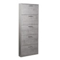 Hoge schoenenkast entree 5 deuren 15 paar schoenen grijs KimShoe 5SG Aanbod