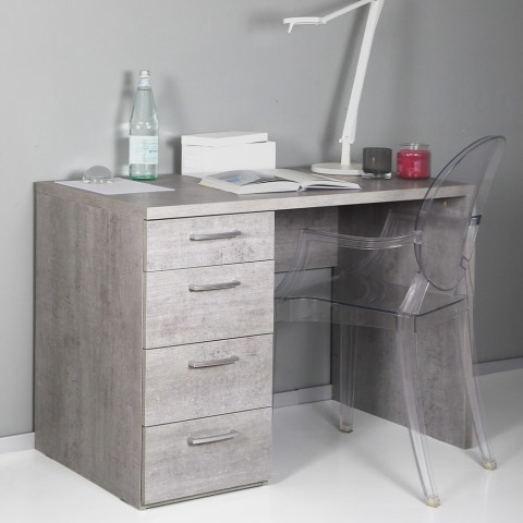 Moderne kantoorbureau 4 lades smartworking grijs KimDesk GS Aanbieding