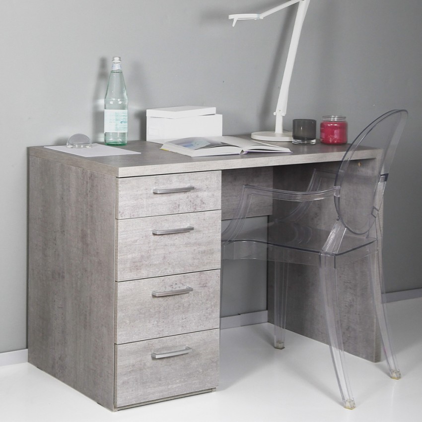 Moderne kantoorbureau 4 lades smartworking grijs KimDesk GS Aanbieding Moderne kantoorbureau 4 lades smartworking grijs KimDesk GS Aanbieding