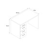 Moderne kantoorbureau 4 lades smartworking grijs KimDesk GS Kortingen