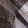 Moderne rechthoekige bruine tapijt met geometrisch ontwerp voor woonkamer Double MAR009 Aanbod