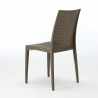 Rechthoekige salontafel wit 90x90 cm met stalen onderstel en 4 gekleurde stoelen Bistrot Summerlife 