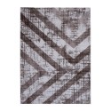 Wit-bruine rechthoekige design vloerkleed geometrisch Double MAR010 Verkoop