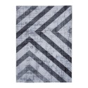 Moderne rechthoekige geometrische design tapijt grijs zwart Double GRI008 Verkoop