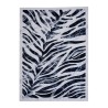 Moderne rechthoekig zebraprint tapijt in grijs en lichtblauw Double BLU003 Verkoop