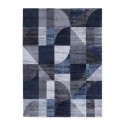 Modern geometrisch rechthoekig vloerkleed blauw grijs Double BLU005 Verkoop