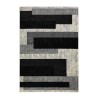 Modern kortpolig geometrisch design tapijt grijs wit zwart GRI224 Verkoop