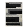 Moderne vloerkleed met geometrisch design, kortpolig, grijs wit zwart GRI224 Verkoop