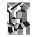 Kortpolig tapijt moderne stijl rechthoekig grijs wit zwart GRI228 Verkoop