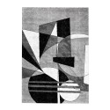 Rechthoekig tapijt met modern geometrisch design grijs wit zwart GRI229 Verkoop