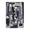 Moderne rechthoekige woonkamer tapijt met kort pool abstract design BLU018 Verkoop
