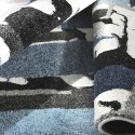 Moderne rechthoekige woonkamer tapijt met kort pool abstract design BLU018 Aanbod