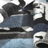 Moderne rechthoekige woonkamer tapijt met kort pool abstract design BLU018 Aanbod
