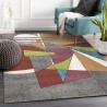 Rechthoekig vloerkleed met geometrisch design in meerdere kleuren met laagpolig tapijt MUL436 Aanbieding