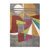 Rechthoekig vloerkleed met geometrisch design in meerdere kleuren met laagpolig tapijt MUL436 Verkoop