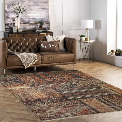 Rechthoekig tapijt etnische stijl multicolor woon- en keukenruimte KILI02 Aanbieding