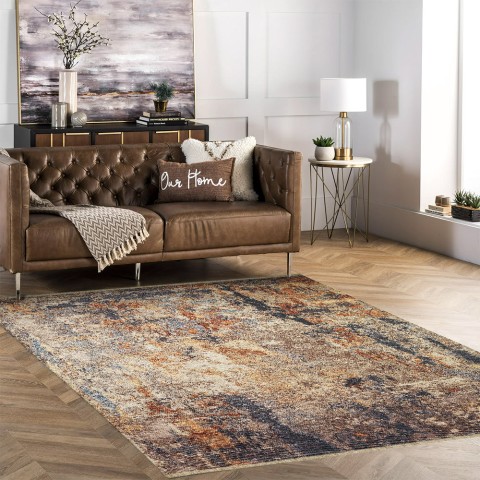 Modern rechthoekig vintage design tapijt antislip ASTR01 Aanbieding