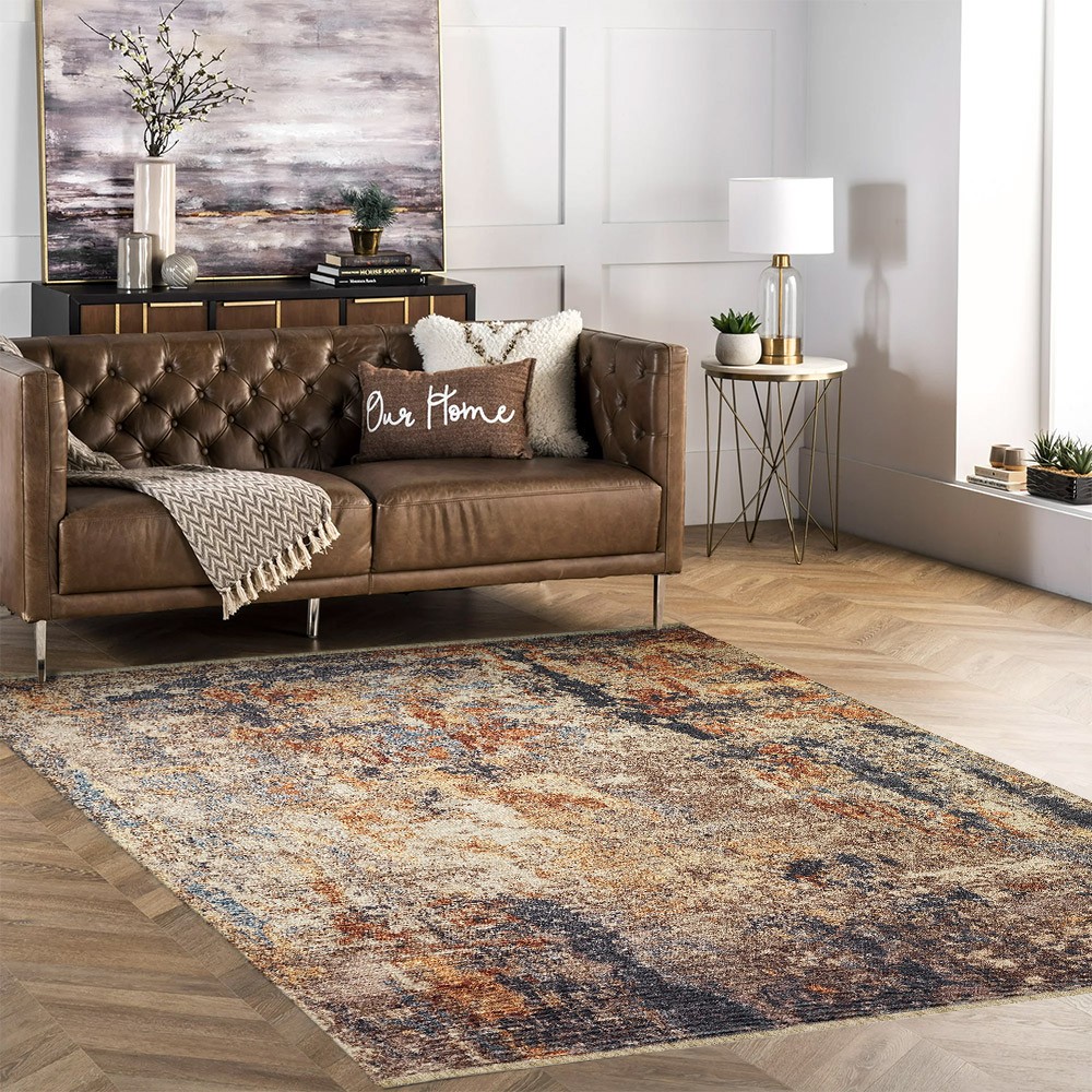 Rechthoekig modern antislip tapijt in vintage-stijl ASTR01