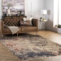 Vintage rechthoekig vloerkleed modern voor woonkamer/eetkamer ASTR03 Aanbieding