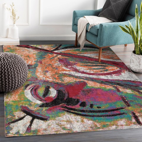 Multicoloured Kortpolig modern rechthoekig woonkamer tapijt MUL431 Aanbieding