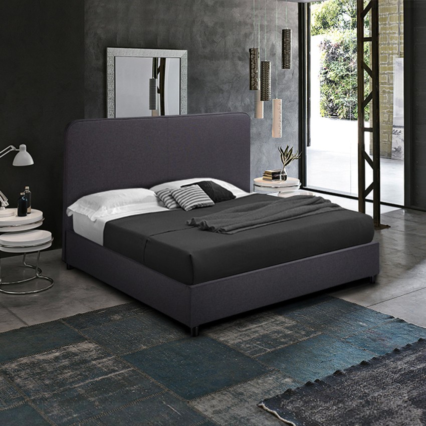 Twijfelaar bed van stof met lattenbodem 120x190 cm Zurich Aanbieding