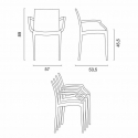 Vierkante zwarte salontafel 90x90 cm en 4 gekleurde stoelen Bistrot Arm Passion 