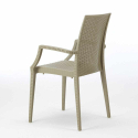Vierkante zwarte salontafel 90x90 cm en 4 gekleurde stoelen Bistrot Arm Passion Kosten