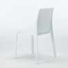 Vierkante zwarte salontafel 90x90 cm en 4 gekleurde stoelen Rome Passion 